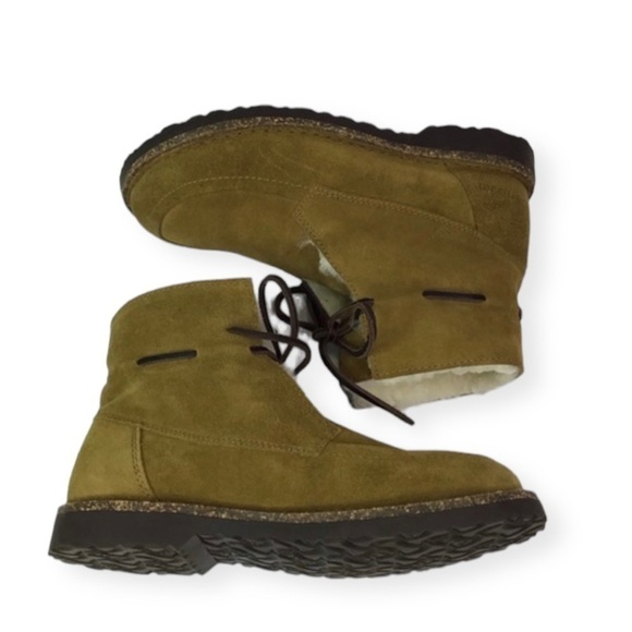 Birkenstock Bakki Moccasin Sheepskin Boot in Tea/Natural Size EU 36. - Picture 1 of 11